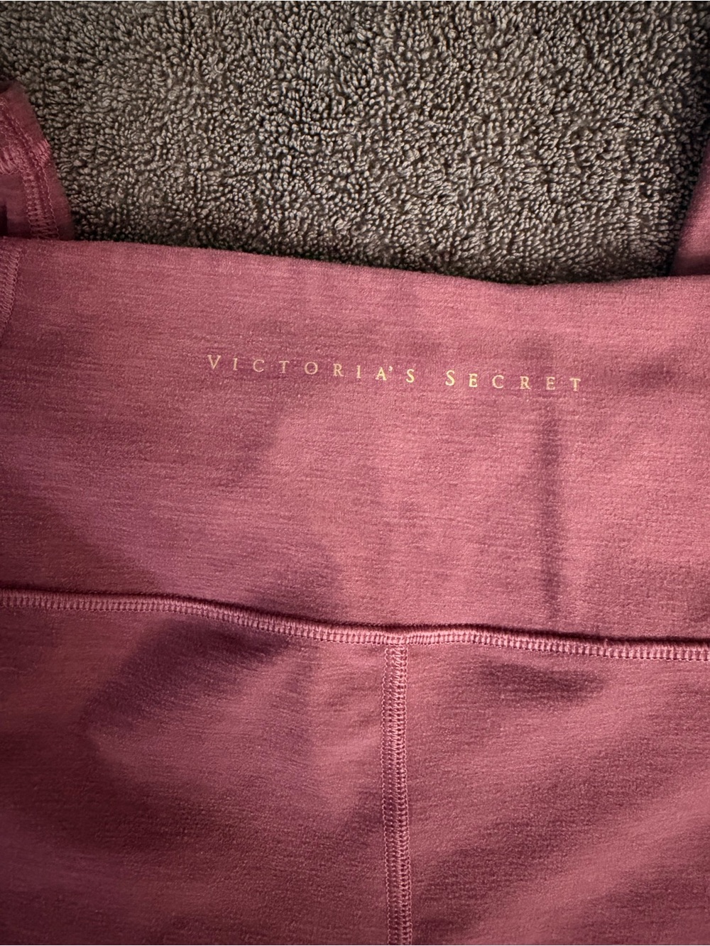 Victoria's Secret Mauve Leggings with Gold Logo